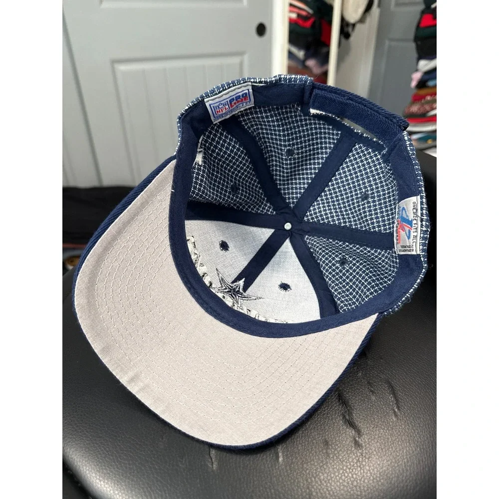 Vintage Dallas Cowboys Logo Athletics NFL Pro Line Snapback Hat Blue White